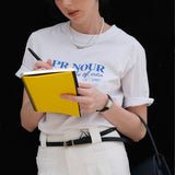 PR Nour Basic Short Sleeve T-Shirt / White