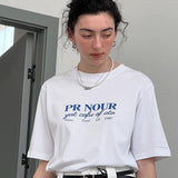 PR Nour Basic Short Sleeve T-Shirt / White