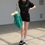 Tran'Quille La Mer Boxy Short Sleeve T-Shirt / Black