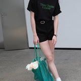 Tran'Quille La Mer Boxy Short Sleeve T-Shirt / Black