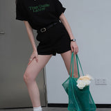Tran'Quille La Mer Boxy Short Sleeve T-Shirt / Black
