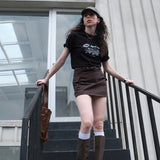 1786 April Day Graphic Basic T-Shirt / Black