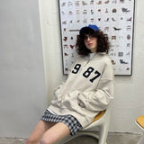 Loose Fit 1987 Quarter Zip Sweatshirt / Beige