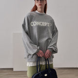 Loose Fit Concept Sweatshirt / Melange Grey