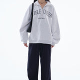 Loose Fit Bubble Lusion Collared Jumper / Gray