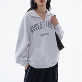 Loose Fit Bubble Lusion Collared Jumper / Gray
