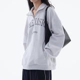 Loose Fit Bubble Lusion Collared Jumper / Gray
