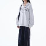 Loose Fit Bubble Lusion Collared Jumper / Gray