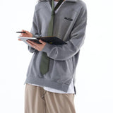 Regular Fit Collared Jumper / Gray
