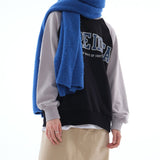 Loose Fit Pure Idea Raglan Crewneck Sweatshirt / Black Gray