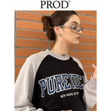Loose Fit Pure Idea Raglan Crewneck Sweatshirt / Black Gray