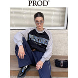 Loose Fit Pure Idea Raglan Crewneck Sweatshirt / Black Gray