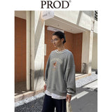 Loose Fit 1986 Skateboard Club Crewneck Sweatshirt / Gray