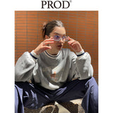 Loose Fit 1986 Skateboard Club Crewneck Sweatshirt / Gray