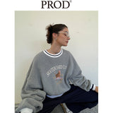 Loose Fit 1986 Skateboard Club Crewneck Sweatshirt / Gray