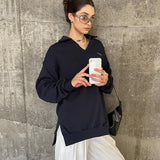 Regular Fit Collared Jumper / Navy Blue