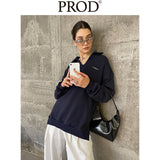 Regular Fit Collared Jumper / Navy Blue
