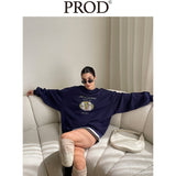 Loose Fit Two Dalmatians Crewneck / Navy Blue