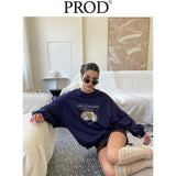 Loose Fit Two Dalmatians Crewneck / Navy Blue