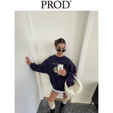 Loose Fit Two Dalmatians Crewneck / Navy Blue