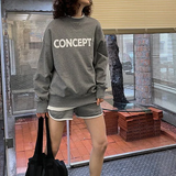 Small Fit Concept Sweatshirt / Dark Gray