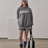 Small Fit Concept Sweatshirt / Dark Gray