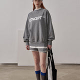 Small Fit Concept Sweatshirt / Dark Gray