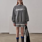 Small Fit Concept Sweatshirt / Dark Gray