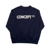 Small Fit Concept Sweatshirt / Navy Blue