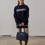 Small Fit Concept Sweatshirt / Navy Blue