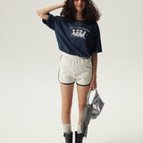 Becca and Moray Boxy T-Shirt / Blue