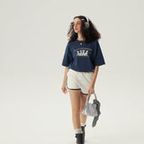 Becca and Moray Boxy T-Shirt / Blue