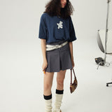 Happy Rabbit Boxy Short Sleeve T-Shirt / Blue