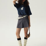Happy Rabbit Boxy Short Sleeve T-Shirt / Blue