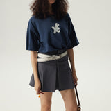 Happy Rabbit Boxy Short Sleeve T-Shirt / Blue