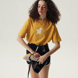 Happy Rabbit Boxy Short Sleeve T-Shirt / Yellow