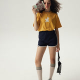 Happy Rabbit Boxy Short Sleeve T-Shirt / Yellow