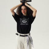 Reis Naar Boxy T-Shirt / Black