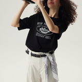 Reis Naar Boxy T-Shirt / Black