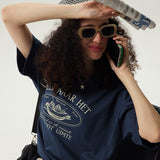 Reis Naar Boxy T-Shirt / Blue