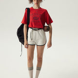 Reis Naar Boxy T-Shirt / Red