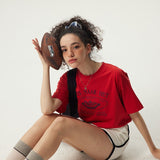 Reis Naar Boxy T-Shirt / Red