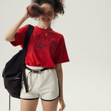 Reis Naar Boxy T-Shirt / Red