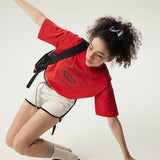 Reis Naar Boxy T-Shirt / Red