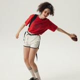 Reis Naar Boxy T-Shirt / Red