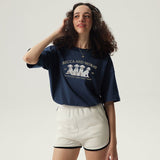 Becca and Moray Boxy T-Shirt / Blue