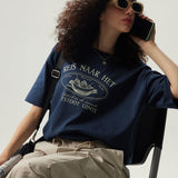 Reis Naar Boxy T-Shirt / Blue