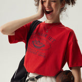 Reis Naar Boxy T-Shirt / Red