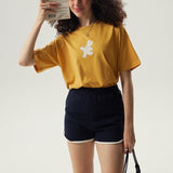 Happy Rabbit Boxy Short Sleeve T-Shirt / Yellow