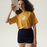 Happy Rabbit Boxy Short Sleeve T-Shirt / Yellow